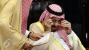 Raja Arab Saudi, Salman bin Abdulaziz Al-Saud bersiap menyampaikan pidato saat mengunjungi Kompleks Parlemen MPR/DPR RI, Jakarta, Kamis (2/3).  (Liputan6.com/Johan Tallo)