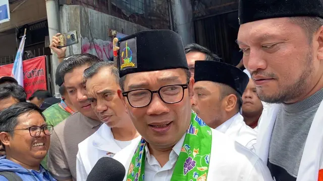 Ridwan Kamil dalam kampanye di Tanah Abang, Jakarta Pusat, pada Senin (4/11/2024).