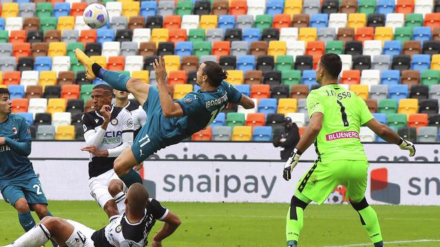 Gol Salto Ibrahimovic Bawa AC Milan Taklukkan Udinese