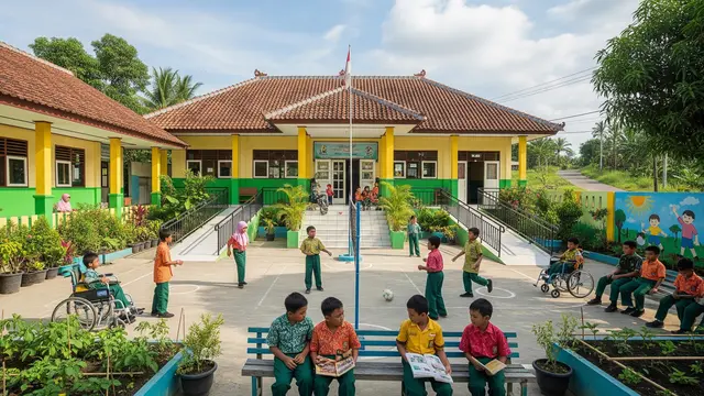 Ilustrasi Perbedaan Sekolah Inklusi dan SLB/Gemini AI