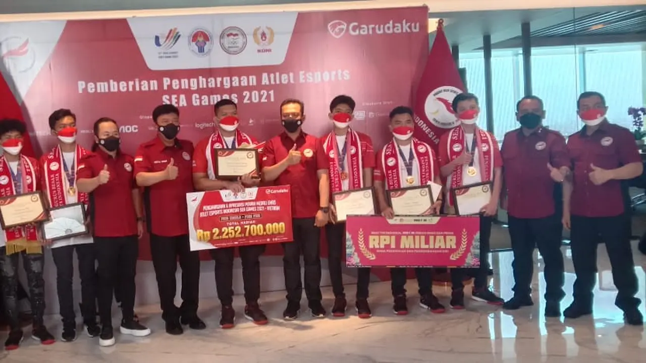 Bonus miliaran diraih atlet Esports Indonesia yang berlaga di SEA Games 2021