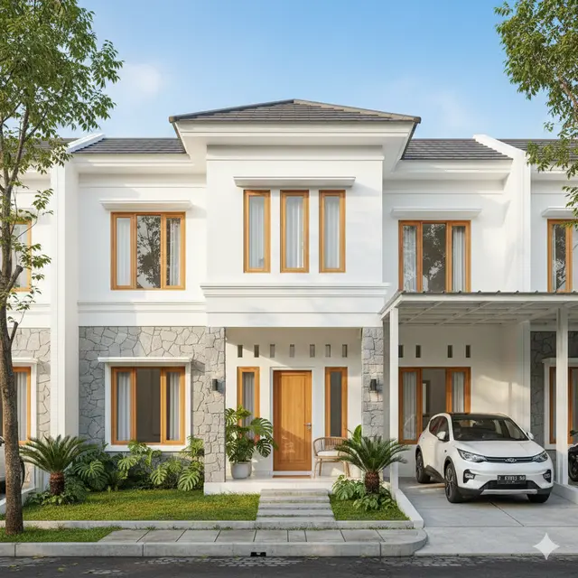 Gambar rumah minimalis Eropa (Foto: Gemini AI)