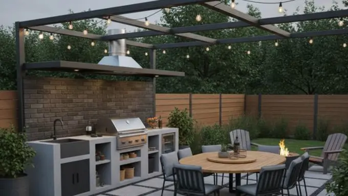 Model Halaman Belakang Rumah Kecil untuk Spot Barbeque dan Kumpul Seru/ Gemini AI