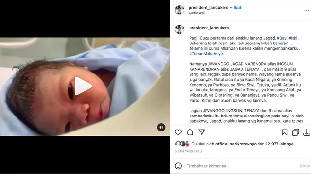Sujiwo Tejo Girang Umumkan Kelahiran Cucunya yang Pertama: Sekarang Resmi Jadi Mbah Beneran, Selama Ini Cuma Mbah-Mbahan