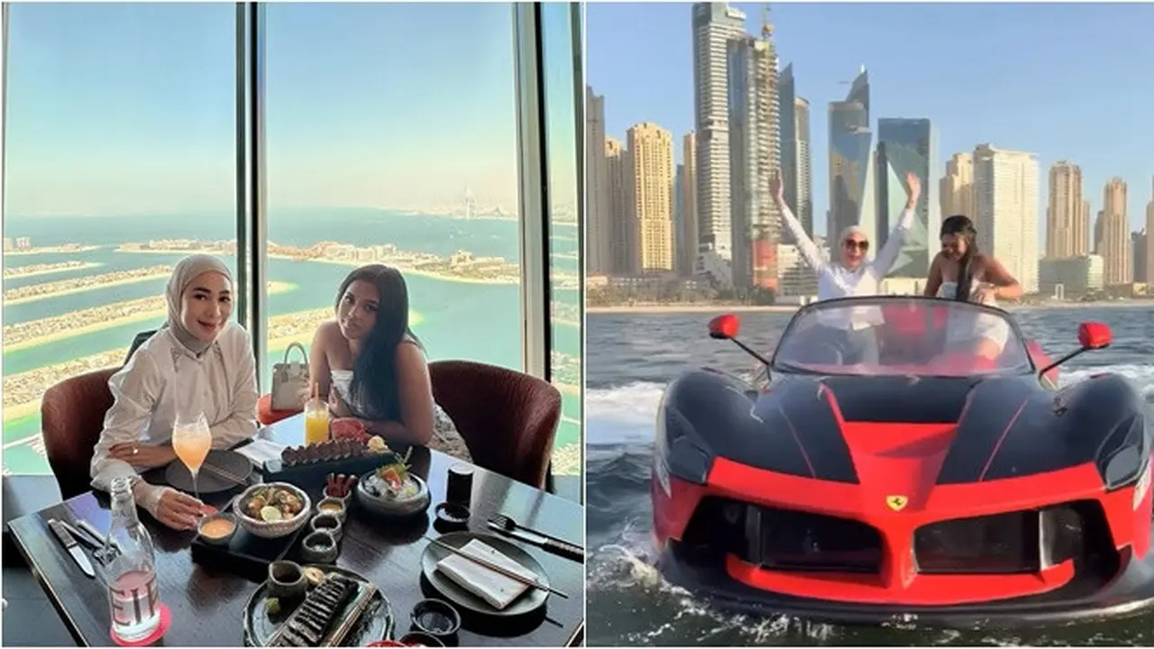 6 Potret Erin Taulany Liburan Mewah di Dubai Bareng Arlova, Seru Naik Jet Car