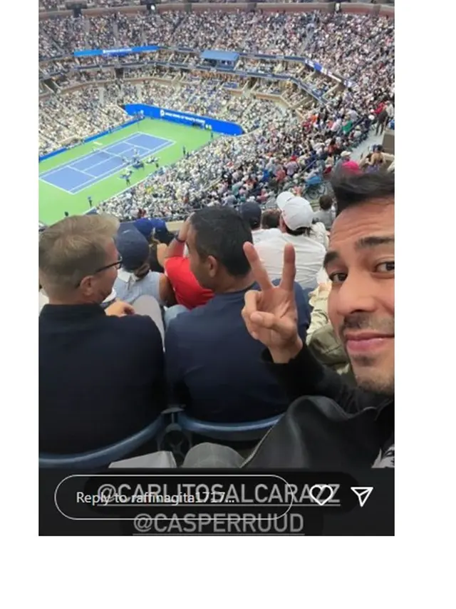 8 Momen Raffi Ahmad Nonton Final US Open 2022, Seru Banget
