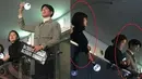 Park Bo Gum terlihat membawa Army Bomb saat sedang menonton. Di hari yang sama, Ha Ji Won juga hadir di konser tersebut. (foto: jazminemedia.com)