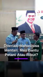 Mentan Amran Diteriaki Mahasiswa Soal Petani: Mau Bantu Atau Ribut?