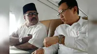 Ahok dan Rano Karno saat dalam perjalanan berziarah ke makam Bung Karno (Liputan6.com/Putu Merta Surya Putra)