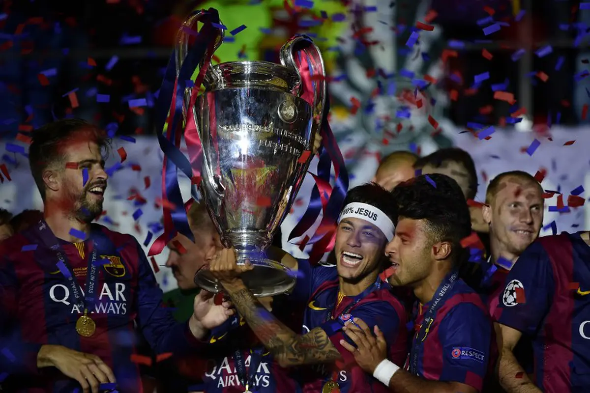 Luapan Kegembiraan Barcelona Juarai Liga Champions