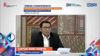 Wakil Direktur Utama BRI Catur Budi Harto saat paparan kinerja kuartal I 2022, Senin (25/4/2022) (Foto: tangkapan layar/Pipit I.R)