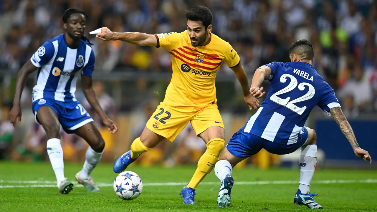 Foto: Tarian Ilkay Gundogan saat Barcelona Taklukkan FC Porto di Liga Champions