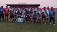 Aris Budi Soccer Academy (ABSA) jadi runner-up Piala Suratin Zona Jatim yang digelar di Stadion Supriyadi Kota Blitar, Kamis (27/3/2022). (Bola.com/Gatot Susetyo)