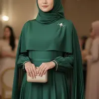 Gamis Abaya yang Sesuai untuk Acara Kondangan.(Sumber: Gemini AI)