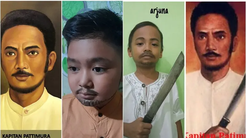 8 Potret Tugas Sekolah Online Cosplay Jadi Pahlawan Nasional Ini Bikin Gemas