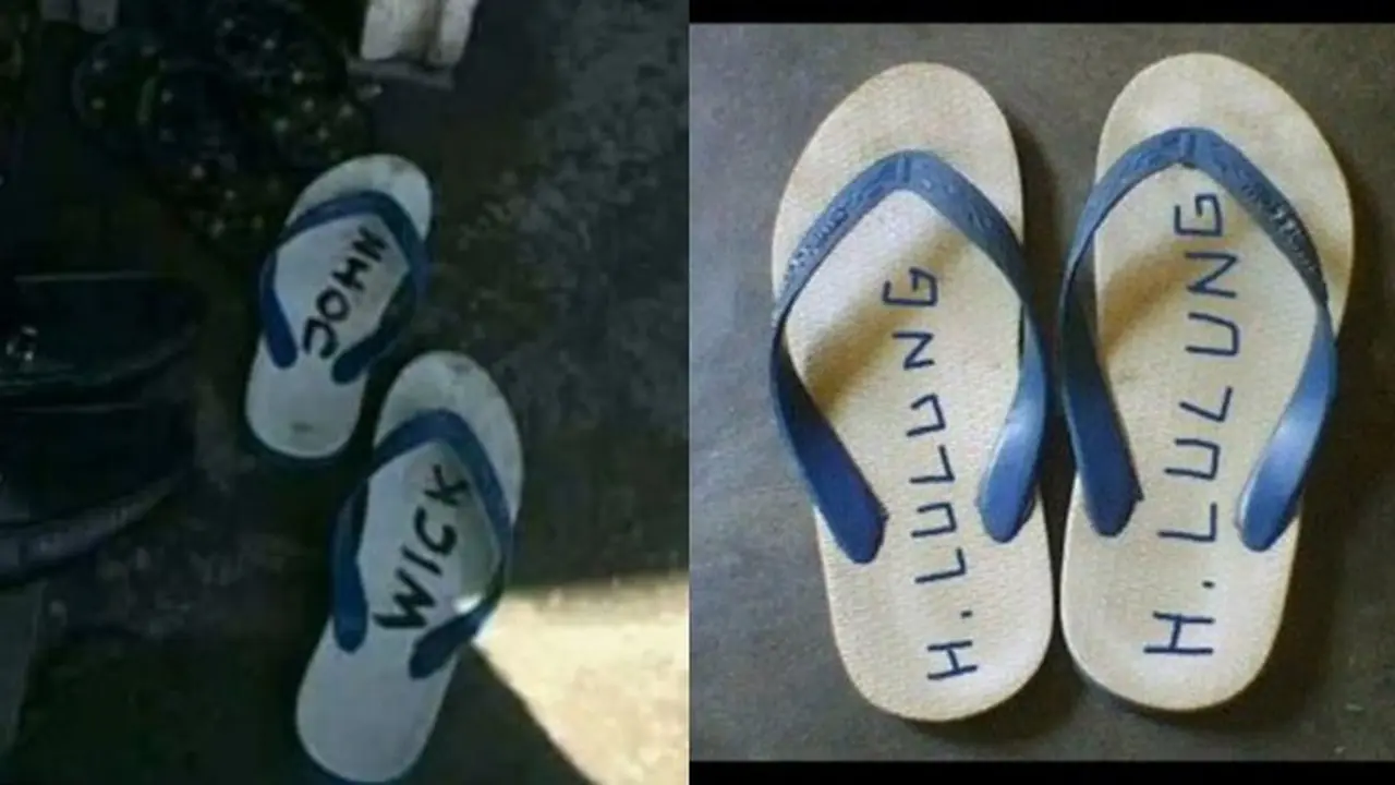 6 Nama Orang di Sandal Jepit Ini Curi Perhatian, Maling Senyum Tipis