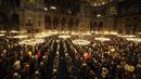 Hagia Sophia sendiri kembali difungsikan sebagai masjid pada 2020 lalu.  (AP Photo/Emrah Gurel)