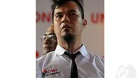 Musisi terkenal Ahmad Dhani terlihat ikut dalam deklarasi Gema Indonesia untuk Prabowa-Hatta Jakarta, Rabu, (21/5/14) (Liputan6.com/Johan Tallo)