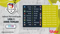 Jadwal lengkap Liga 3 Jawa Tengah 6-7 November 2021