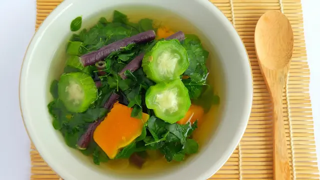 sayur bening kelor oyong labu kuning