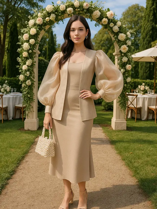 Model Cardigan Lengan Balon untuk Kondangan