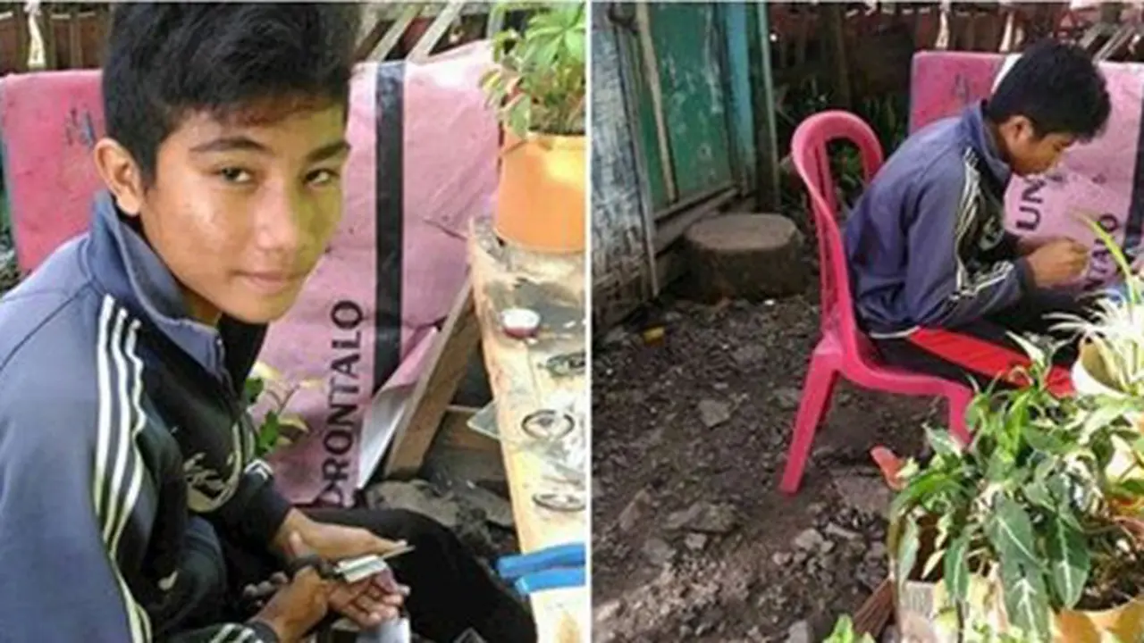 Wahyu adalah anak yang kreatif dan telaten/ copyright instagram.com/thenewbikingregetan