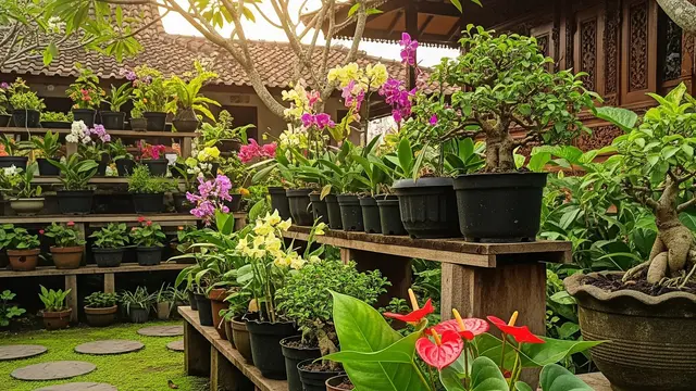 Tips Menata Pot Bunga di Teras Rumah Kecil Agar Terlihat Luas dan Rapi/ Ilustrasi AI