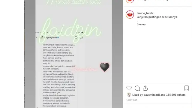 Angela Gilsha (Foto: Instagram/@lambe_turah)