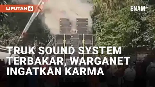 VIDEO: Truk Parade Sound System Terbakar di Jember, Warganet Ingatkan Soal Karma