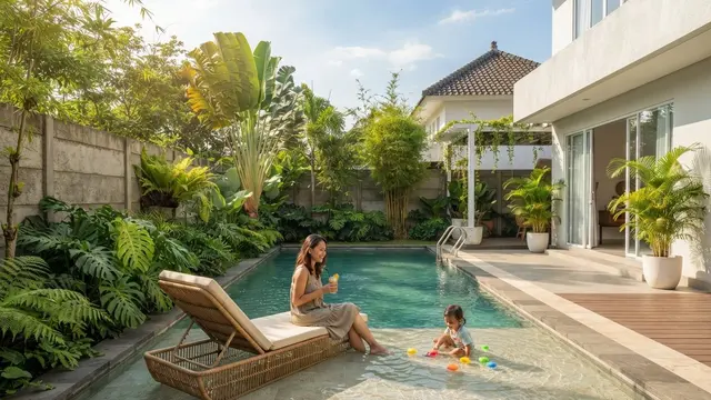 Desain Kolam Dangkal untuk Rumah Kecil