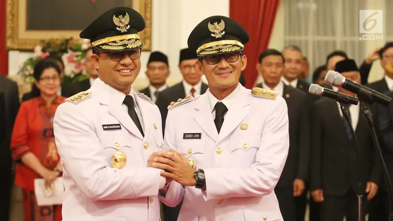Sah Dilantik, Anies-Sandi Resmi Pimpin DKI Jakarta