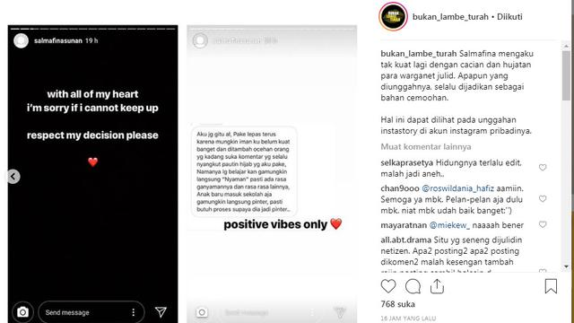 Curhat Salmafina Sunan (Instagram/ @bukan_lambe_turah)