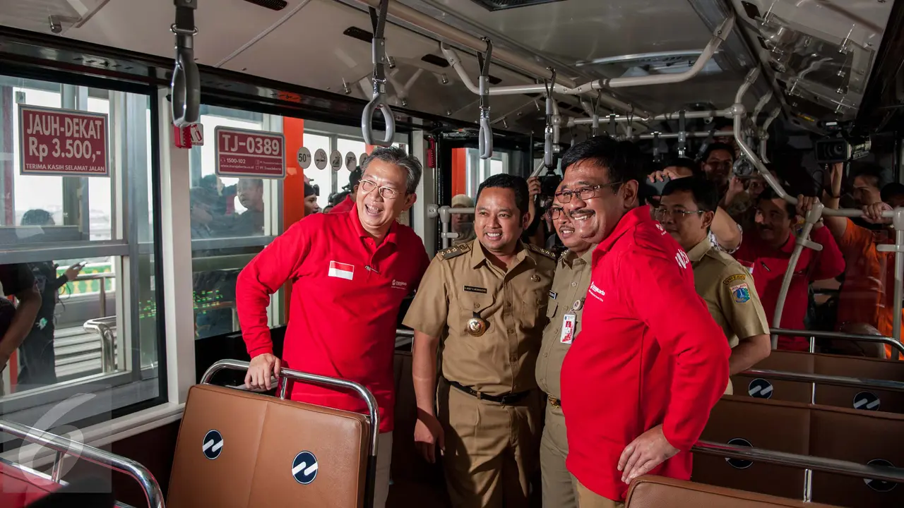 Djarot Tinjau Ujicoba Koridor 13 Transjakarta