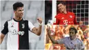 Penyerang Bayern Munchen, Robert Lewandowski, menjadi top skor Liga Champions 2019/2020. Namun Pemain Polandia ini belum bisa menandingi jumlah gol yang ditorehkan Cristiano Ronaldo dan Lionel Messi di Liga Champions. Berikut 6 pencetak gol terbanyak di Liga Champions. (kolase foto AFP)