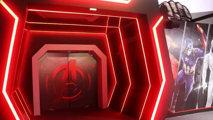 Pintu masuk Marvel Studios: A Universe of Heroes Exhibition Indonesia. (Foto: Istimewa)