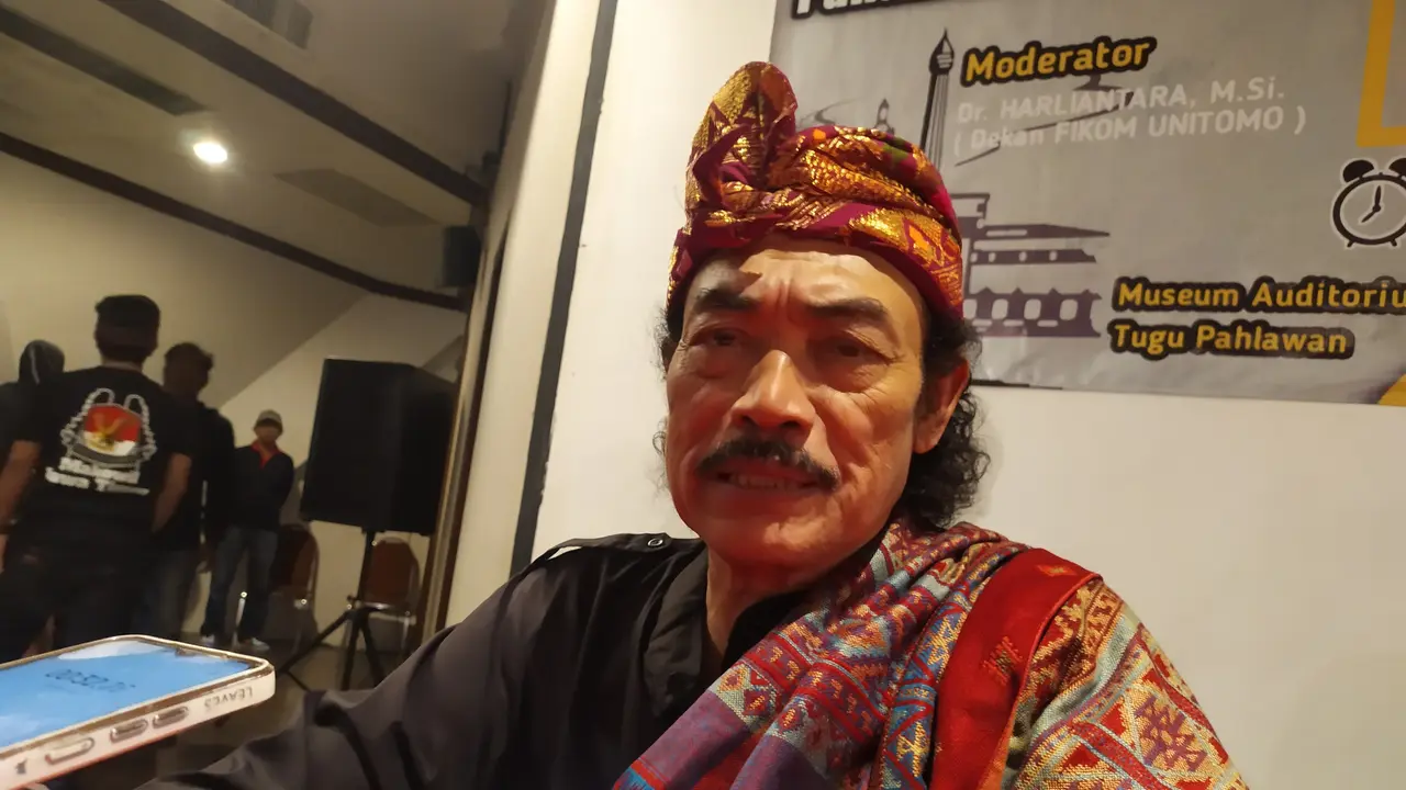 Senopati atau pimpinan ormas Patriot Garuda Nusantara (PGN) Nuril Arifin Husein. (DIan Kurniawan/Liputan6.com)
