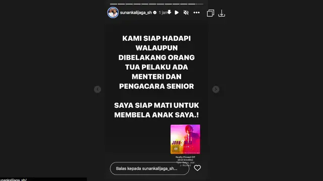 Sunan Kalijaga Ungkap Bukti Rekaman CCTV: Anak Saya Dibully Dipukuli Secara Brutal. (instagram.com/sunankalijaga_sh)