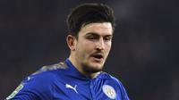 Bek Leicester City, Harry Maguire memperpanjang kontrak hingga 2023 (Foto: Paul ELLIS / AFP)