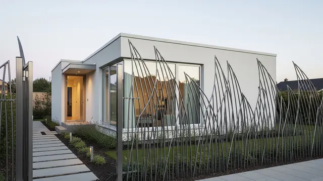 Model Pagar Besi Hollow untuk Rumah Kecil agar Terlihat Modern dan Minimalis (Image by Gemini AI)