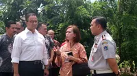 Gubernur DKI Anies Baswedan mengunjungi Taman Tebet Honda Jakarta. (Liputan6.com/Ika Defianti)