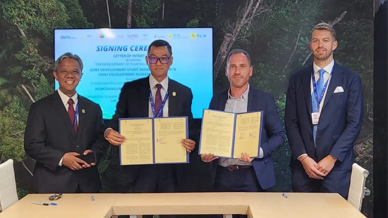 PT PLN (Persero) melakukan kesepakatan bisnis dengan perusahaan hidrogen asal Perancis, Hydrogen De France (HDF Energy). Keduanya bekerja sama dalam pengembangan Hydrogen Fuel Cell Hybrid Power Plant di Indonesia