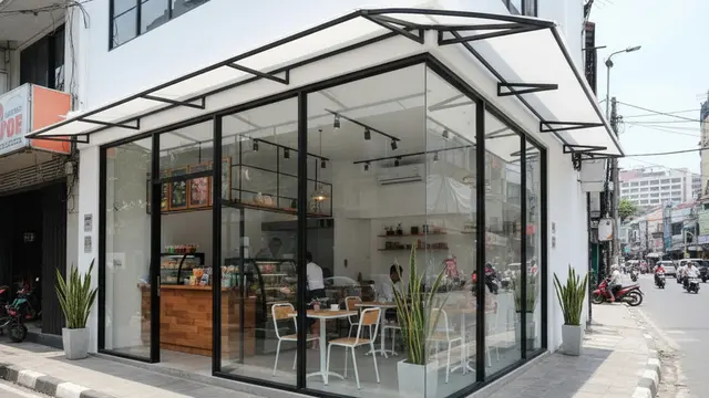 7 Model Warung dengan Fasad Kaca Modern, Inspirasi Desain Kekinian yang Estetik dan Fungsional