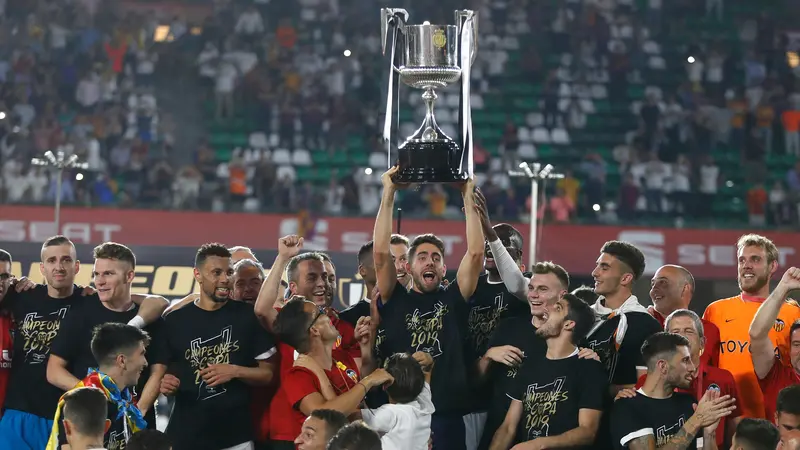 Kegembiraan Pemain Valencia Raih Juara Copa Del Rey