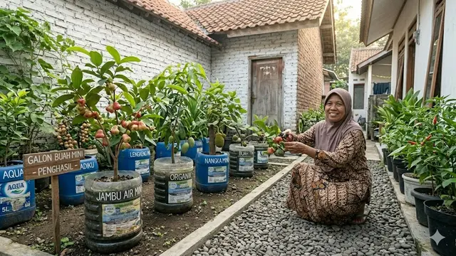 6 Inspirasi Pekarangan Produktif Menggunakan Galon Bekas, Kreatif dan Ramah Lingkungan