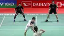 Moment of Honor menjadi acara perpisahan The Daddies—julukan ganda putra Indonesia Mohammad Ahsan/Hendra Setiawan—yang resmi memutuskan untuk pensiun sebagai atlet bulu tangkis profesional. (Liputan6.com/Herman Zakharia)