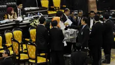 Suasana pemilihan pimpinan MPR melalui pemungutan suara, Jakarta, (7/10/14). (Liputan6.com/Andrian M Tunay)
