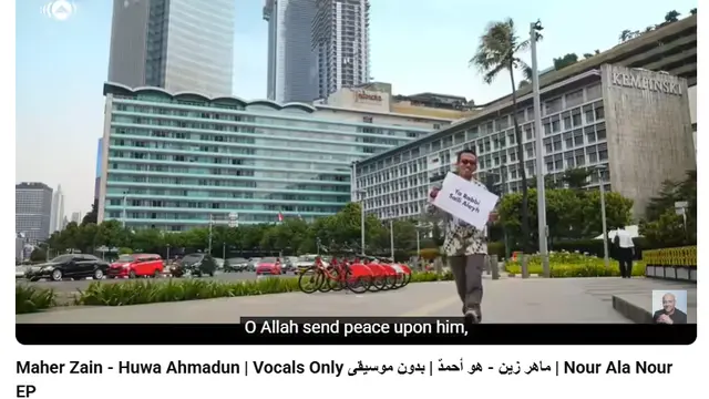 Cuplikan Indonesia di Video Musik Maher Zain Huwa Ahmadun