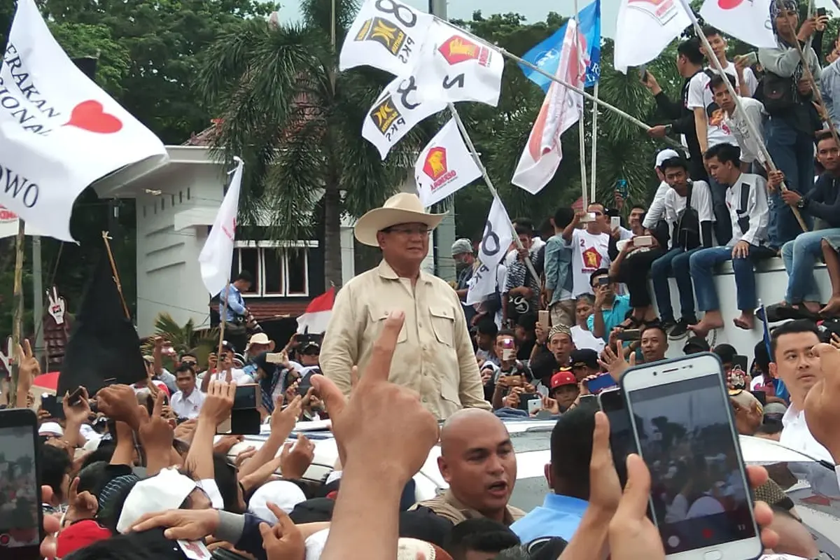 Kampanye di Palembang, Prabowo Subianto : Saya Sumpek di Jakarta