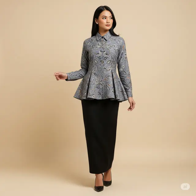 Model Kemeja Batik Peplum Wanita Pilihan untuk Berbagai Acara
