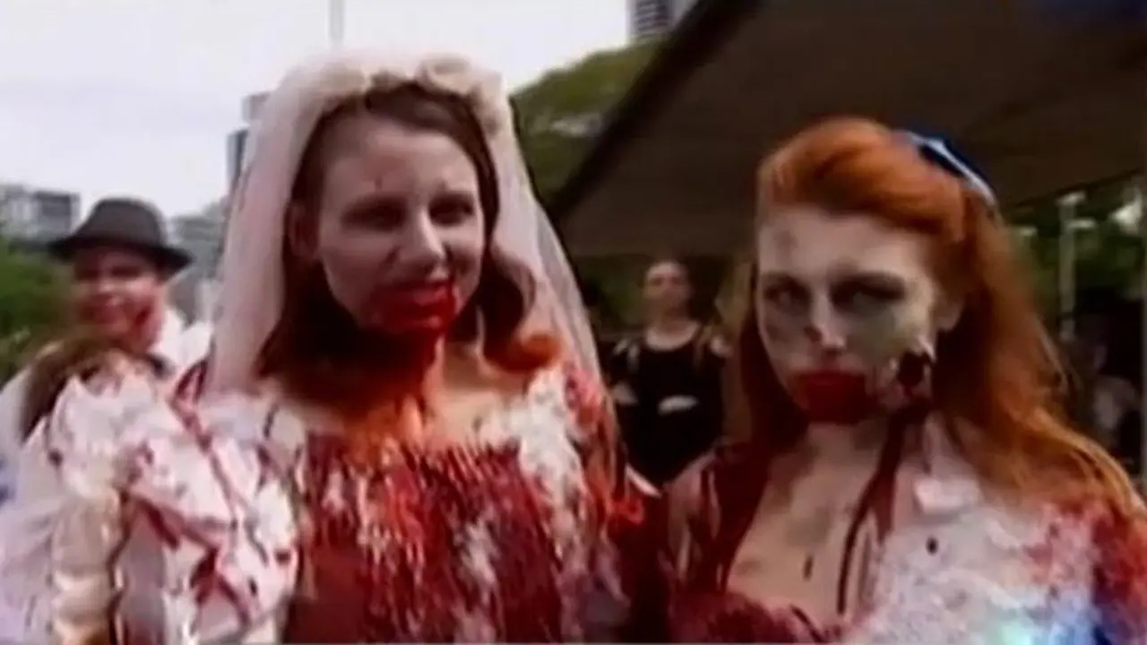 Ribuan Warga Argentina dan Australia Berkostum Ala Zombie